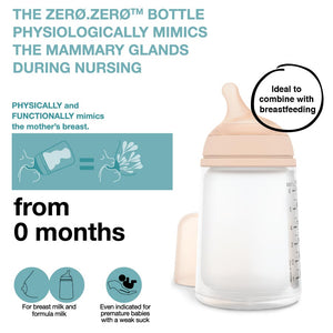 Suavinex Zero Zero Anti Colic Bottle 180ml - Slow Flow 0M+