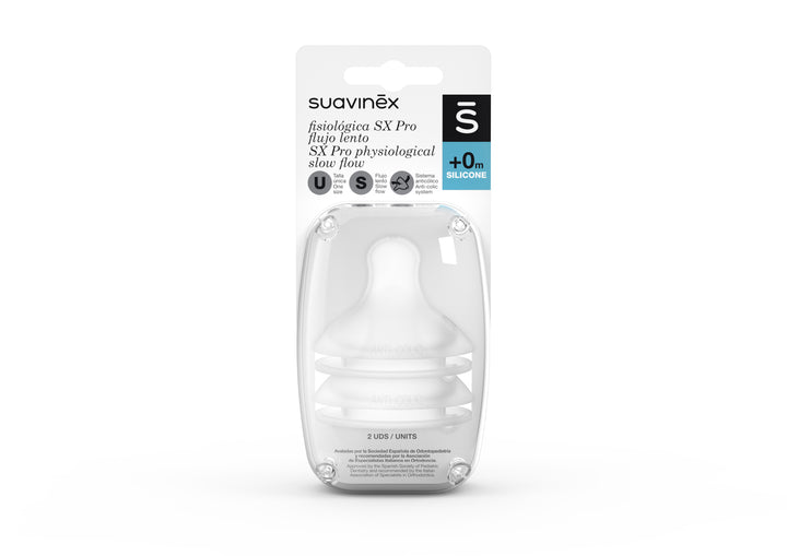 Suavinex SX Pro Physiological Silicone Teats for Baby Bottle - Slow Flow