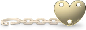 Suavinex Jewel Chain Soother Clip Heart - Spread Joy Golden