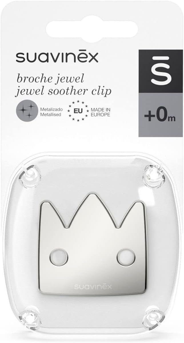 Suavinex Jewel Chain Soother Clip Crown - Spread Joy Silver