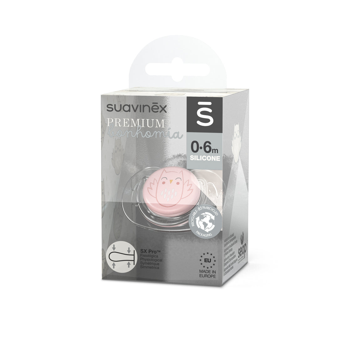 Suavinex Premium Soother with SX Pro Physiological Silicone Teat 0-6M