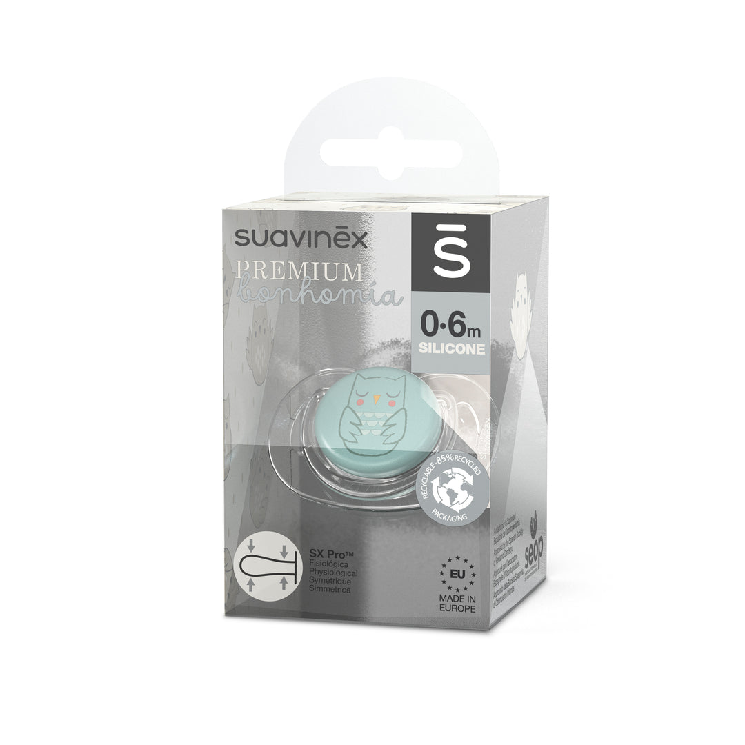 Suavinex Premium Soother with SX Pro Physiological Silicone Teat 0-6M