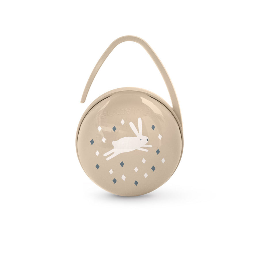 Suavinex Wonderland soother case in brown with carry handle