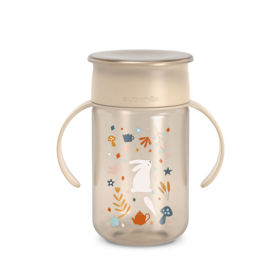 Suavinex Wonderland 360 degree training cup in beige with handles