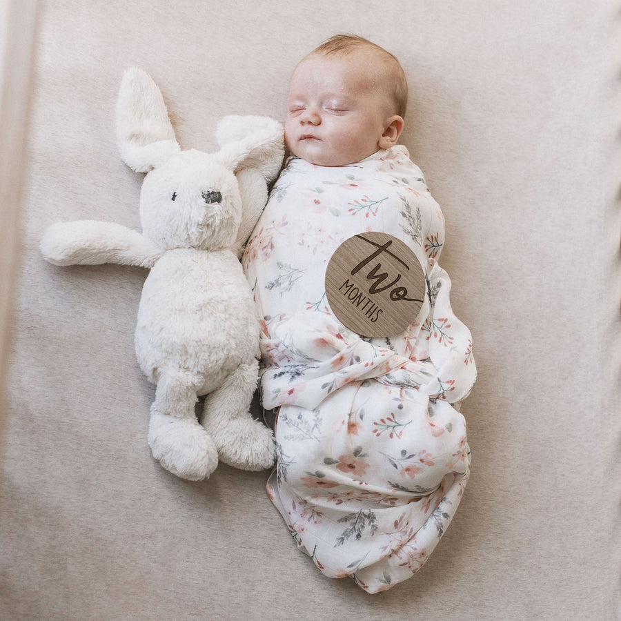 KAYS + KINS Bamboo Swaddle - Gentle Blossom