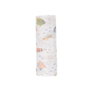 KAYS + KINS Bamboo Swaddle - Marine Fish