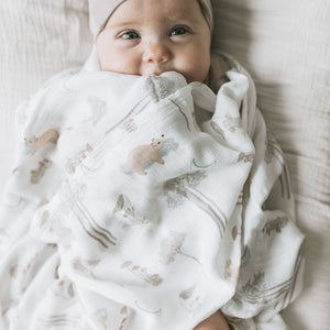 KAYS + KINS Bamboo Swaddle - Moonlit Whimsy