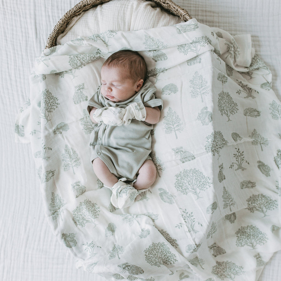 KAYS + KINS Bamboo Swaddle - Woodland