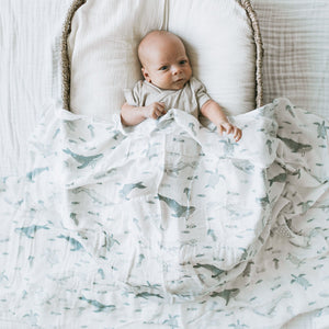KAYS + KINS Bamboo Swaddle - Whale Song