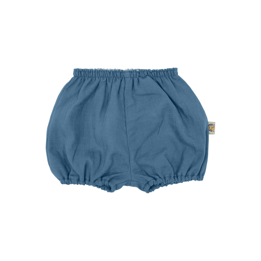 Saeson Little Wanderer Bloomer in Ocean Blue - baby bloomer shorts, flat lay