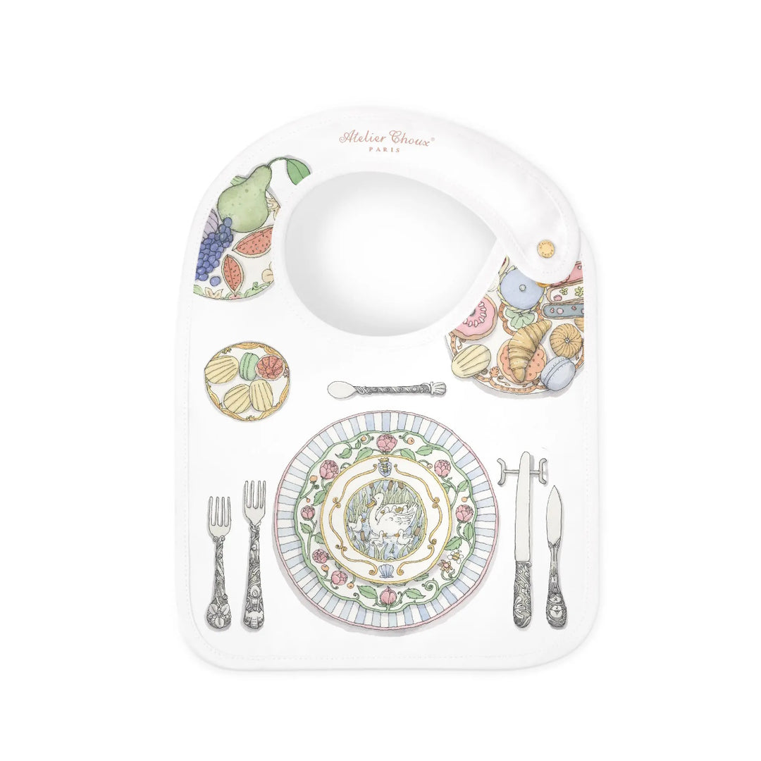 Atelier Satin Bib - Bon Appetit