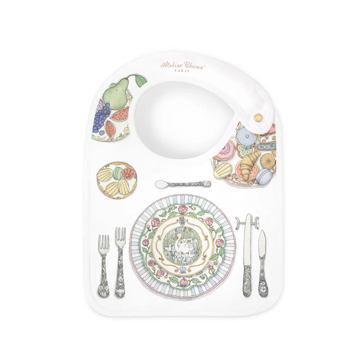 Atelier Satin Bib - Bon Appetit