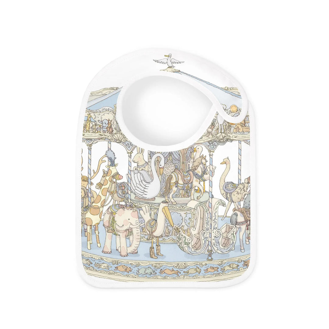 Atelier Satin Bib - Carousel Blue