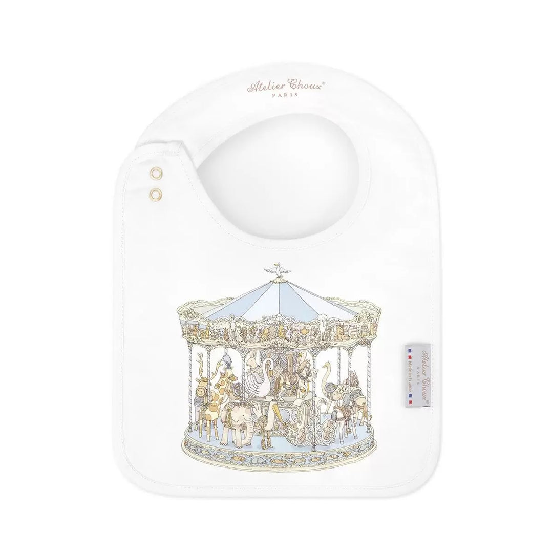 Atelier Satin Bib - Carousel Blue
