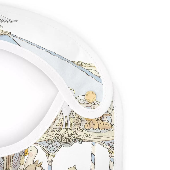 Atelier Satin Bib - Carousel Blue