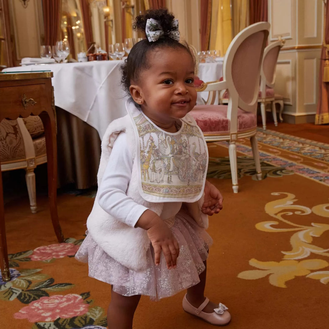 Atelier Satin Bib - Carousel Pink