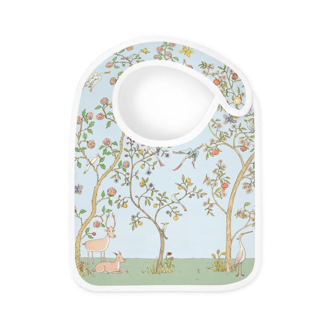 Atelier Satin bib – In Bloom Blue