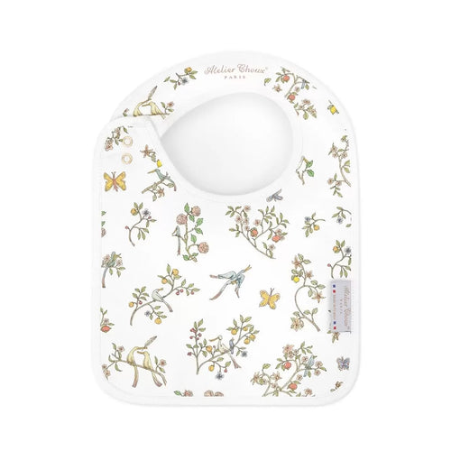Atelier Satin bib – In Bloom Blue