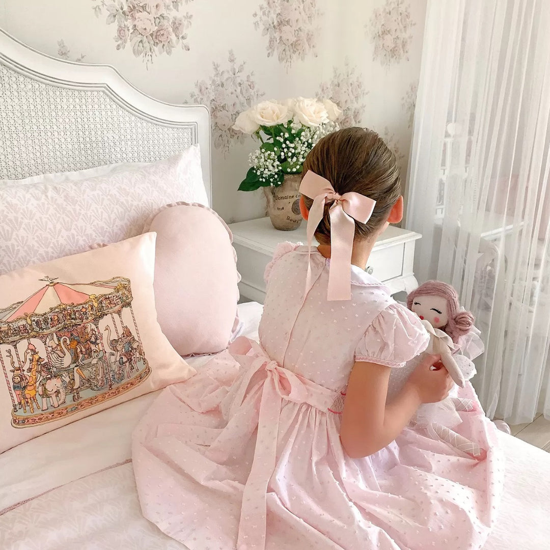 Atelier Satin Cushion - Carousel Pink