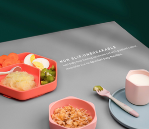 HE OR SHE Toddler Feeding Set- Grey/Black