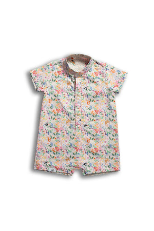 Maison Q Secret Garden Reversible Boy Onesie
