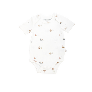 Twinkle Planet Organic Short Sleeve Bodysuit - Sailor Blue