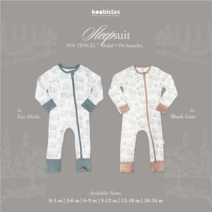 Koobicles Sleepsuit TENCEL™ "Road Trip" in Blush Gear