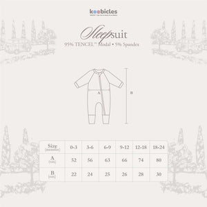 Koobicles Sleepsuit TENCEL™ "Road Trip" in Blush Gear