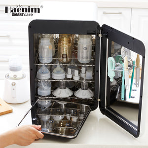 Haenim F5 Smart Flex interior loaded with bottles and pump parts on three racks