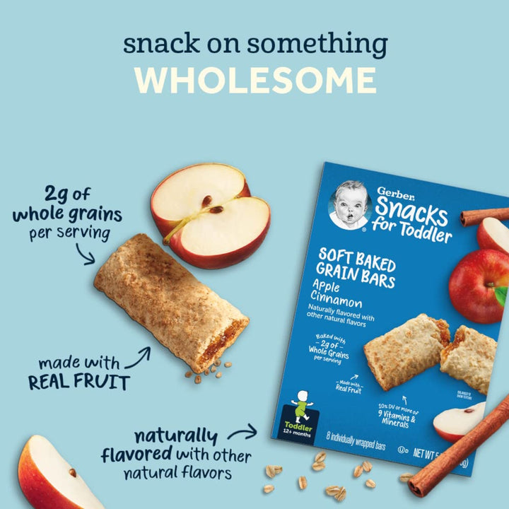 Gerber Soft Baked Grain Bars Apple Cinnamon