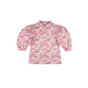 Maison Q Straits Tale Women's Cuffed Sleeves Blouse