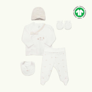 Bistyle Organic Sunkissed Love 5-Piece Organic Cotton Baby Set