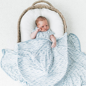 KAYS + KINS Bamboo Luxe Swaddle Set - Waves