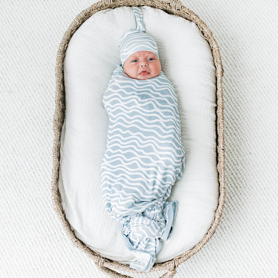 KAYS + KINS Bamboo Luxe Swaddle Set - Waves