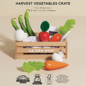 Le Toy Van harvest vegetables crate dimensions