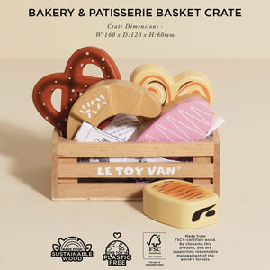 Le Toy Van bakery crate wooden pastries detail