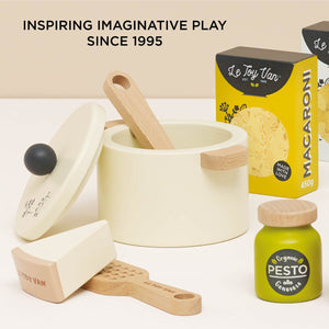 Le Toy Van Organic Pasta Set saucepan and colander