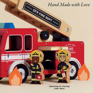 Le Toy Van wooden fire engine with opening doors