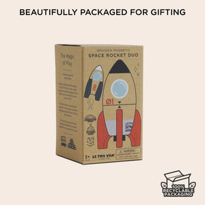 Le Toy Van Magnetic Space Rocket Duo packaging