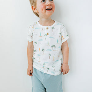 KAYS + KINS Henley Tee - Surf Side