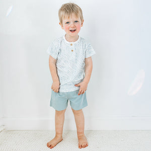 KAYS + KINS Henley Tee - Breeze