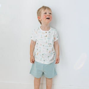 KAYS + KINS Henley Tee - Surf Side