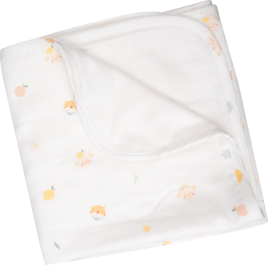 Granny Ben Lemon Harvest Season TENCEL towel in the Picnic Time print