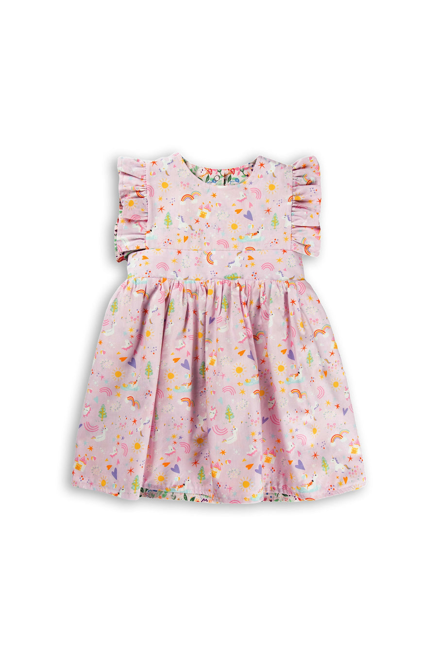 Maison Q Unicorn Reverie Reversible Flared Sleeves Dress