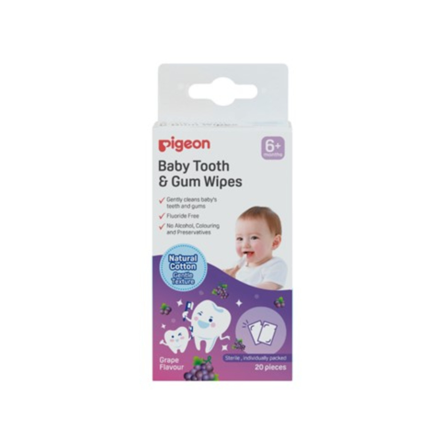 Pigeon Baby Tooth And Gum Wipes Grape 20S