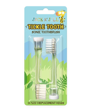 Jack N' Jill Tickle Tooth Sonic Toothbrush Replacement Heads - 2 Pack (Size 2)