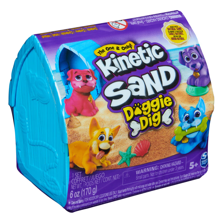 Kinetic Sand Doggie Dig with Surprise Multipurpose Dog Tool 6oz (170g) Assortment