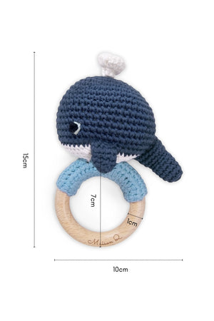 Maison Q Delightful Whale Crocheted Baby Rattle