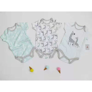 Earth Bebe 3 in 1 Rompers Set - Grey Giraffe – image 2