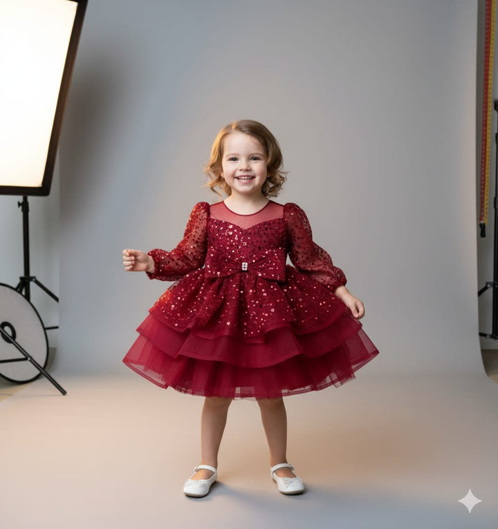 Tutus & Ties Holiday Rose Glam Dress (1-8Y)